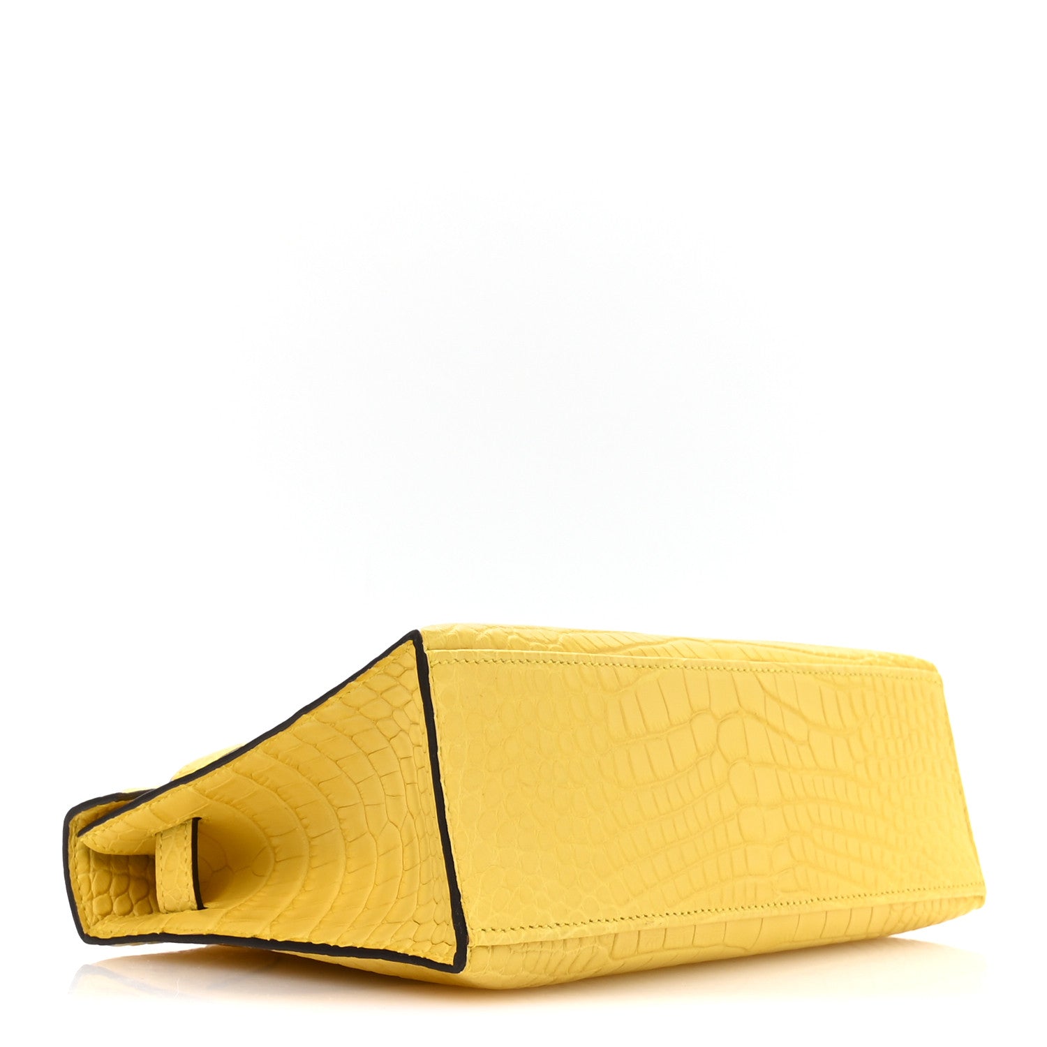 Hermes Matte Alligator Kelly Pochette Mimosa 4 of 11