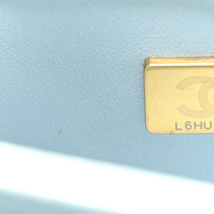 Chanel Lambskin Quilted Small Trendy CC Flap Dual Handle Bag Light Blue 7 of 10