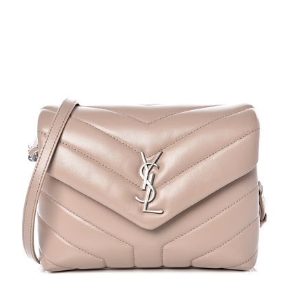 Saint Laurent Calfskin Y Quilted Monogram Toy Loulou Crossbody Bag Light Natural 1 of 8