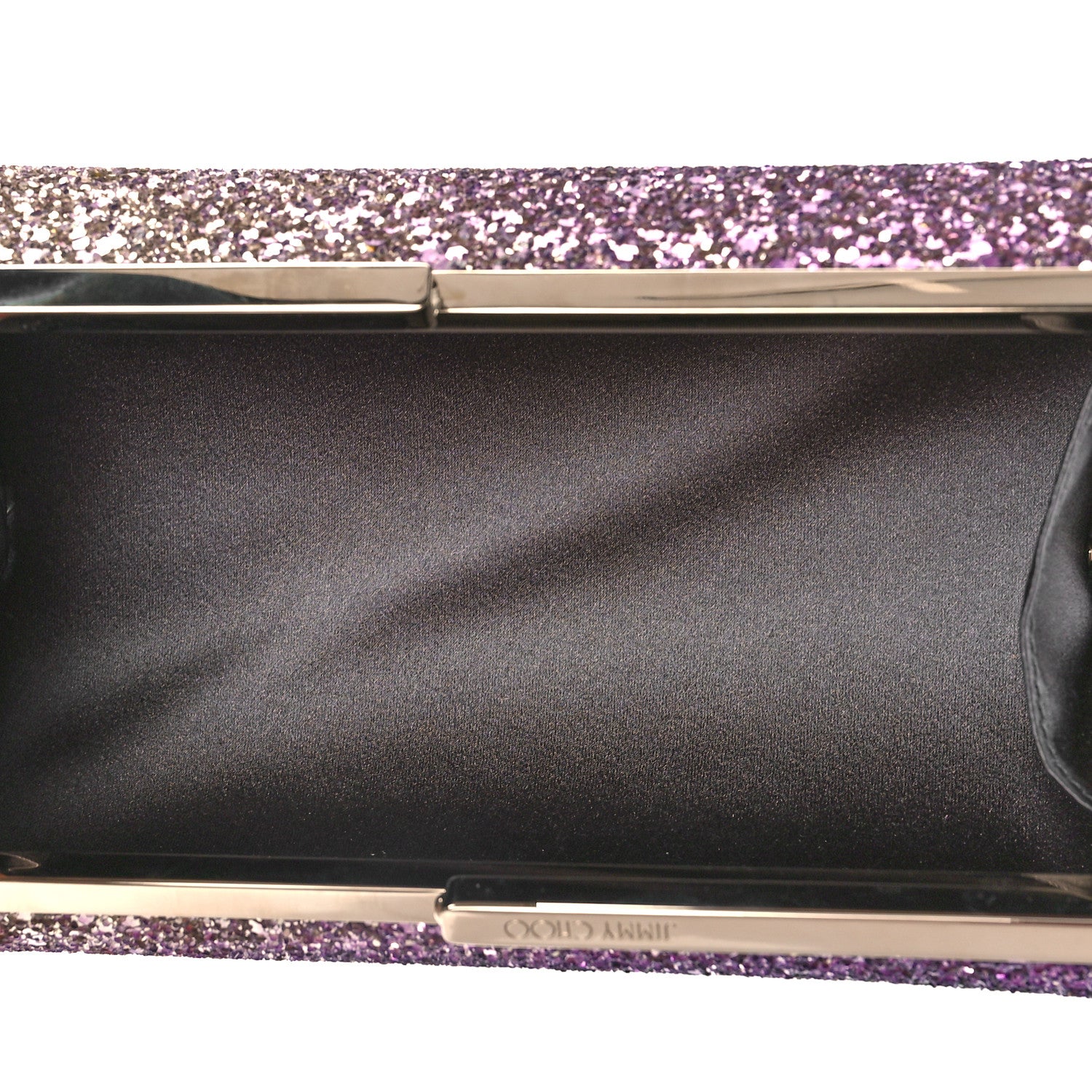 Jimmy Choo Coarse Glitter Trinket Clutch Pink Gold 5 of 9