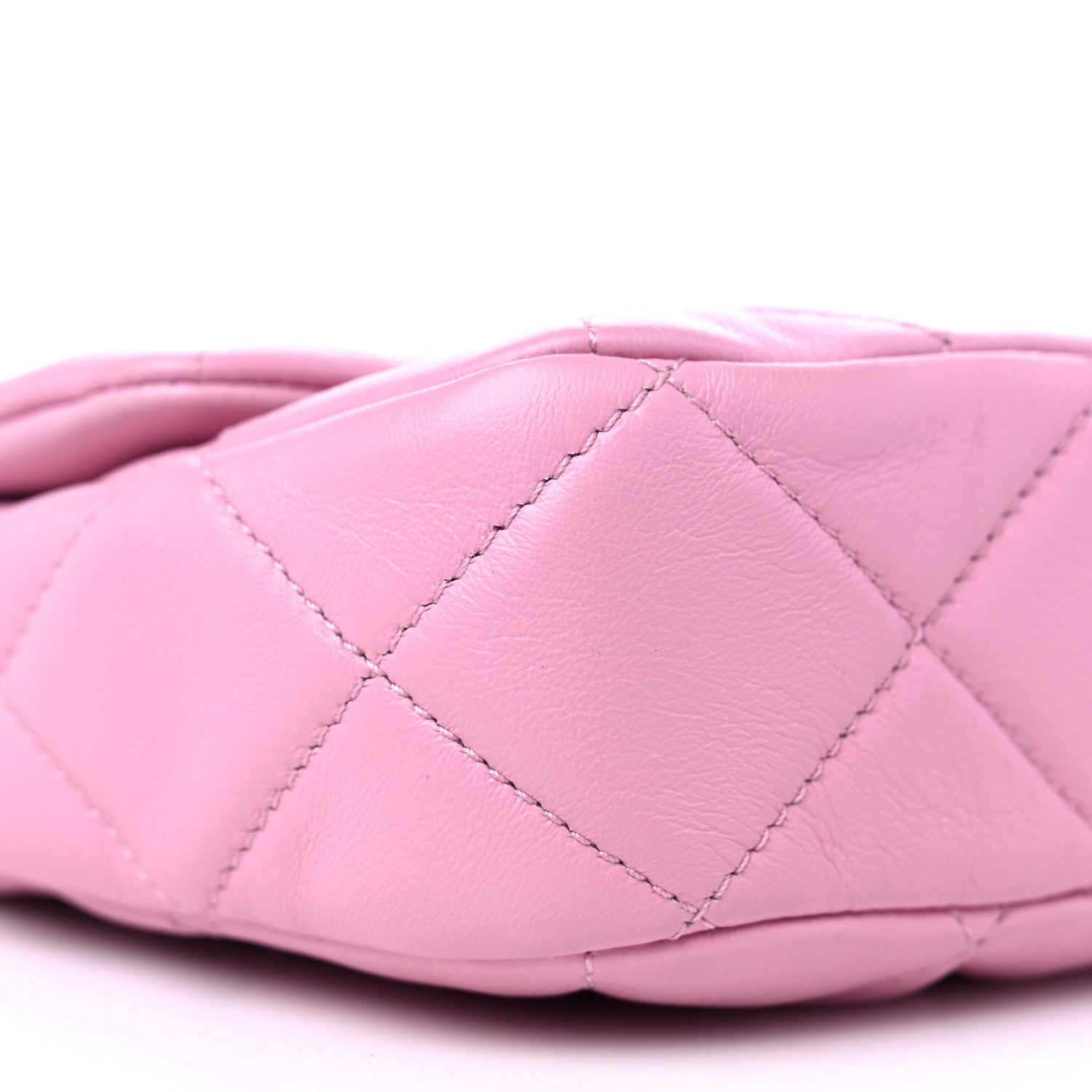 Chanel Lambskin Quilted Mini Lacquered Chain Flap Pink 7 of 8