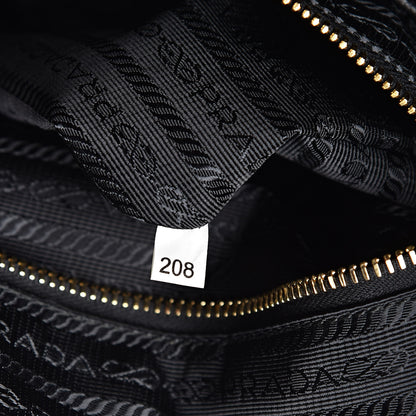 Prada Tessuto Nylon Saffiano Shopping Satchel Black 7 of 10