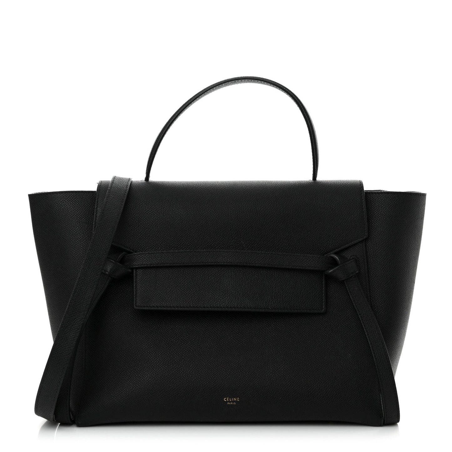 Grained Calfskin Mini Belt Bag Black