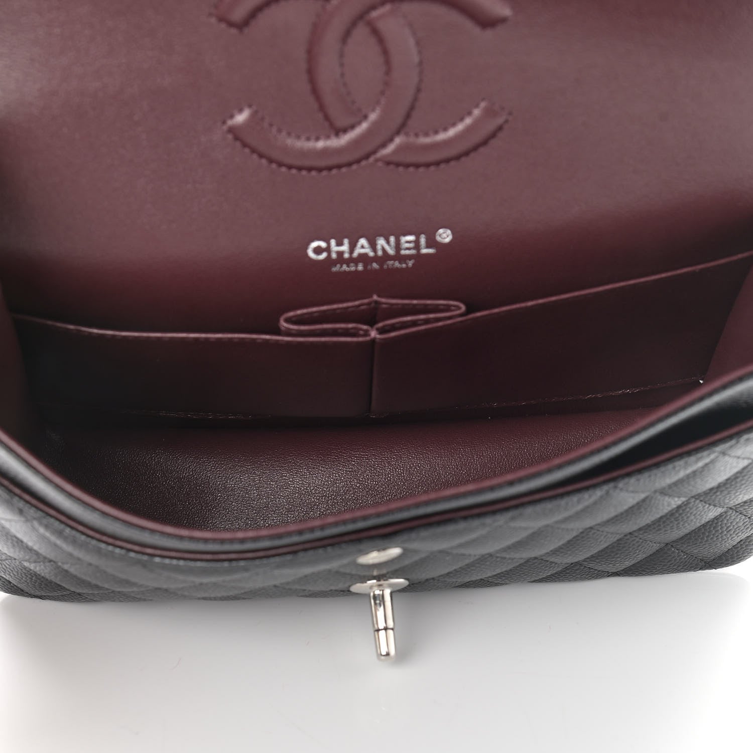 Chanel Caviar Quilted Medium Double Flap Black 7 of 9