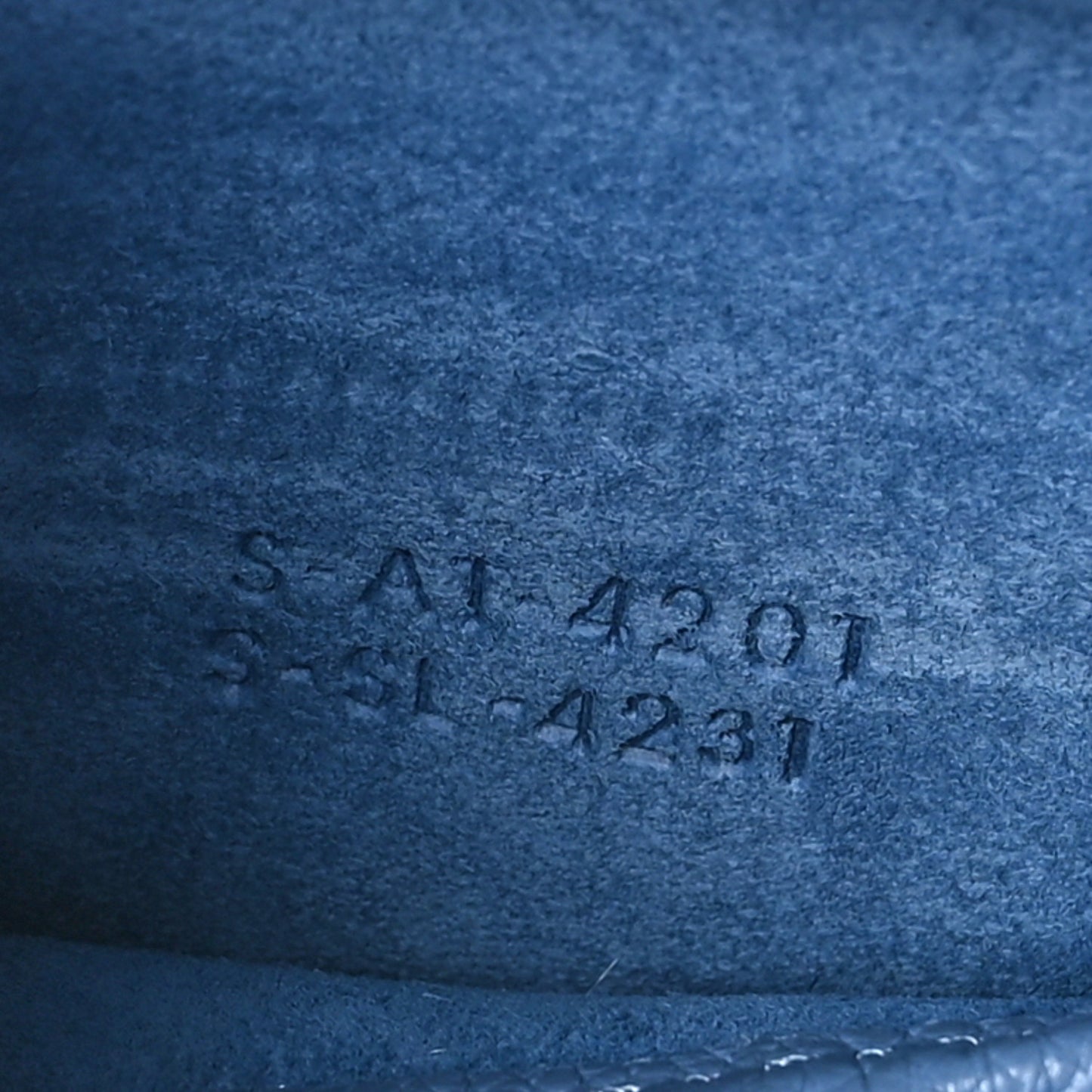 Drummed Calfskin Nano Luggage Azure