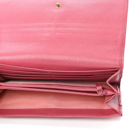 Saint Laurent Chevre Belle De Jour Continental Wallet Pink 5 of 10