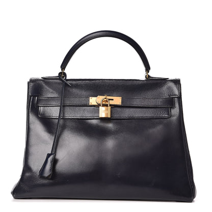 Hermes Box Kelly Retourne 32 Bleu Marine 1 of 33
