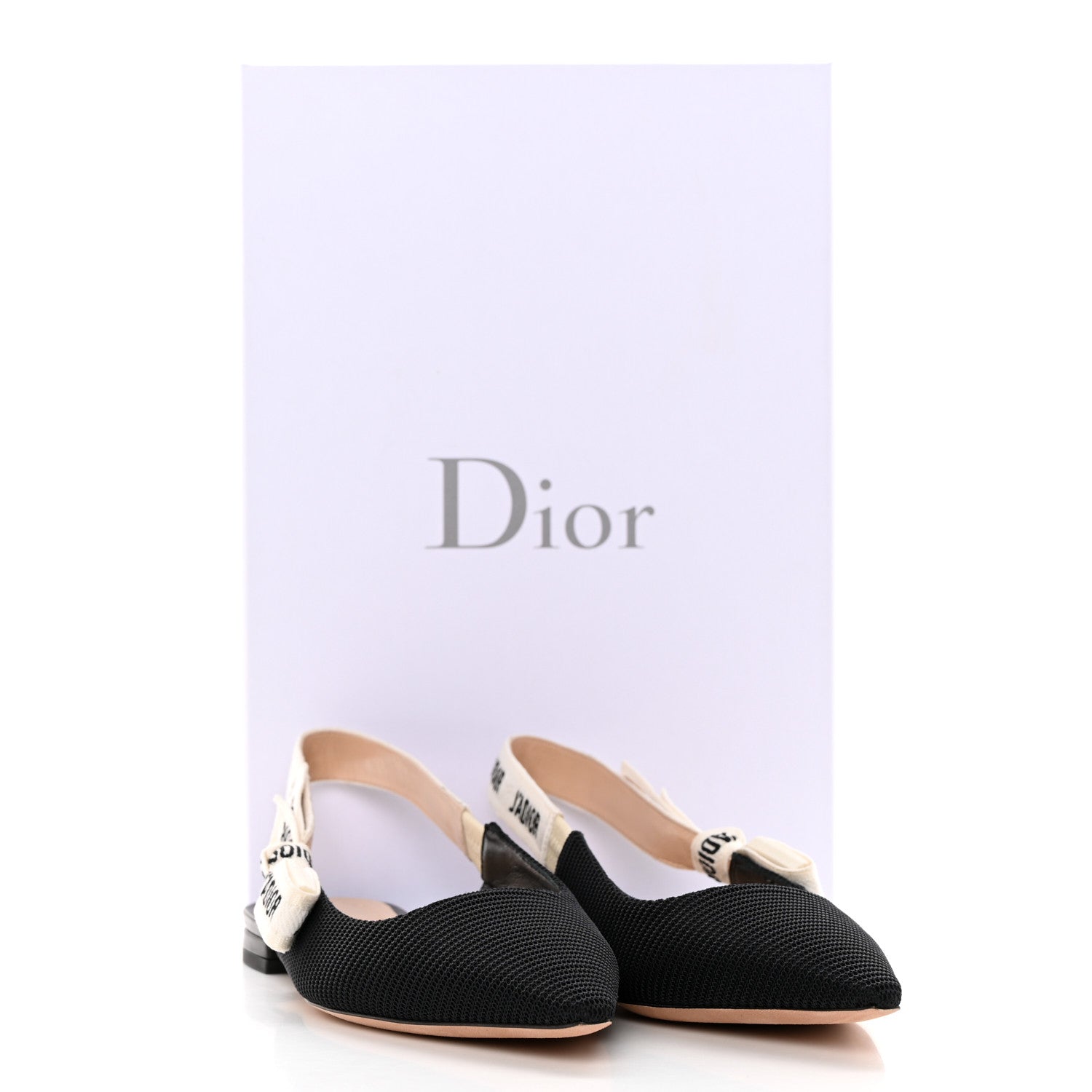 Christian Dior Technical Canvas Ribbon J'Adior Slingback Flats 36.5 Black 11 of 11
