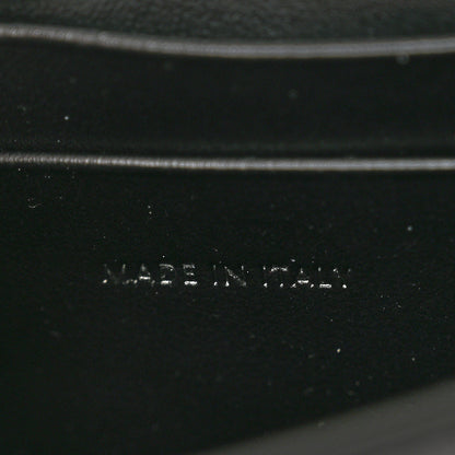 Celine Shiny Calfskin Triomphe Flap Card Holder Black 6 of 7