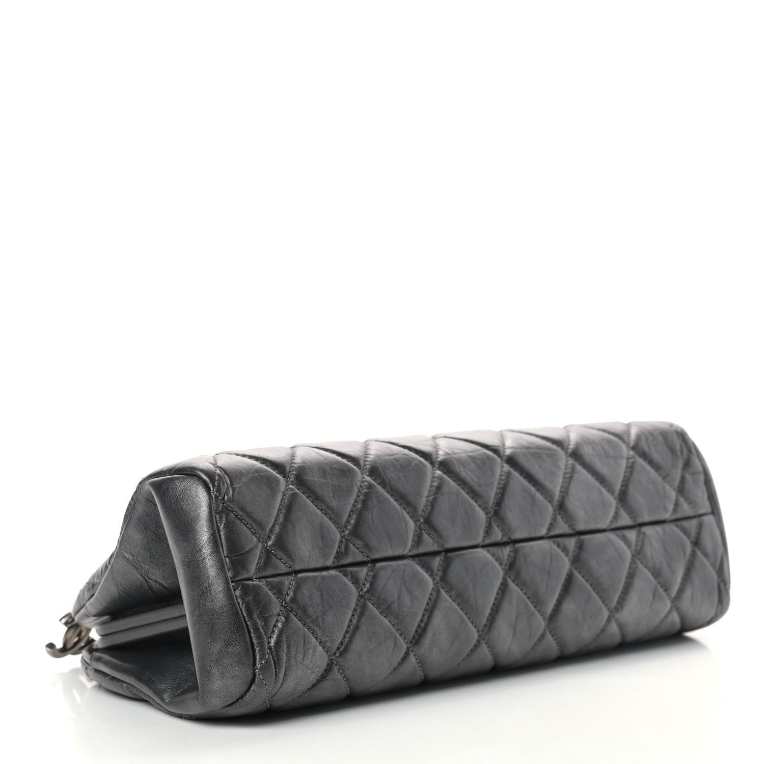 Chanel Aged Calfskin Medium Just Mademoiselle Bowling Bag Black 4 of 10