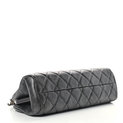 Chanel Aged Calfskin Medium Just Mademoiselle Bowling Bag Black 4 of 10