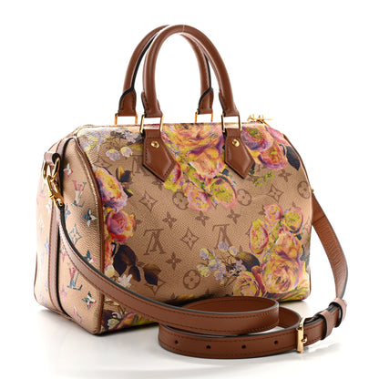 Louis Vuitton Metallic Monogram LV Garden Speedy Bandouliere 25 Gold 3 of 11