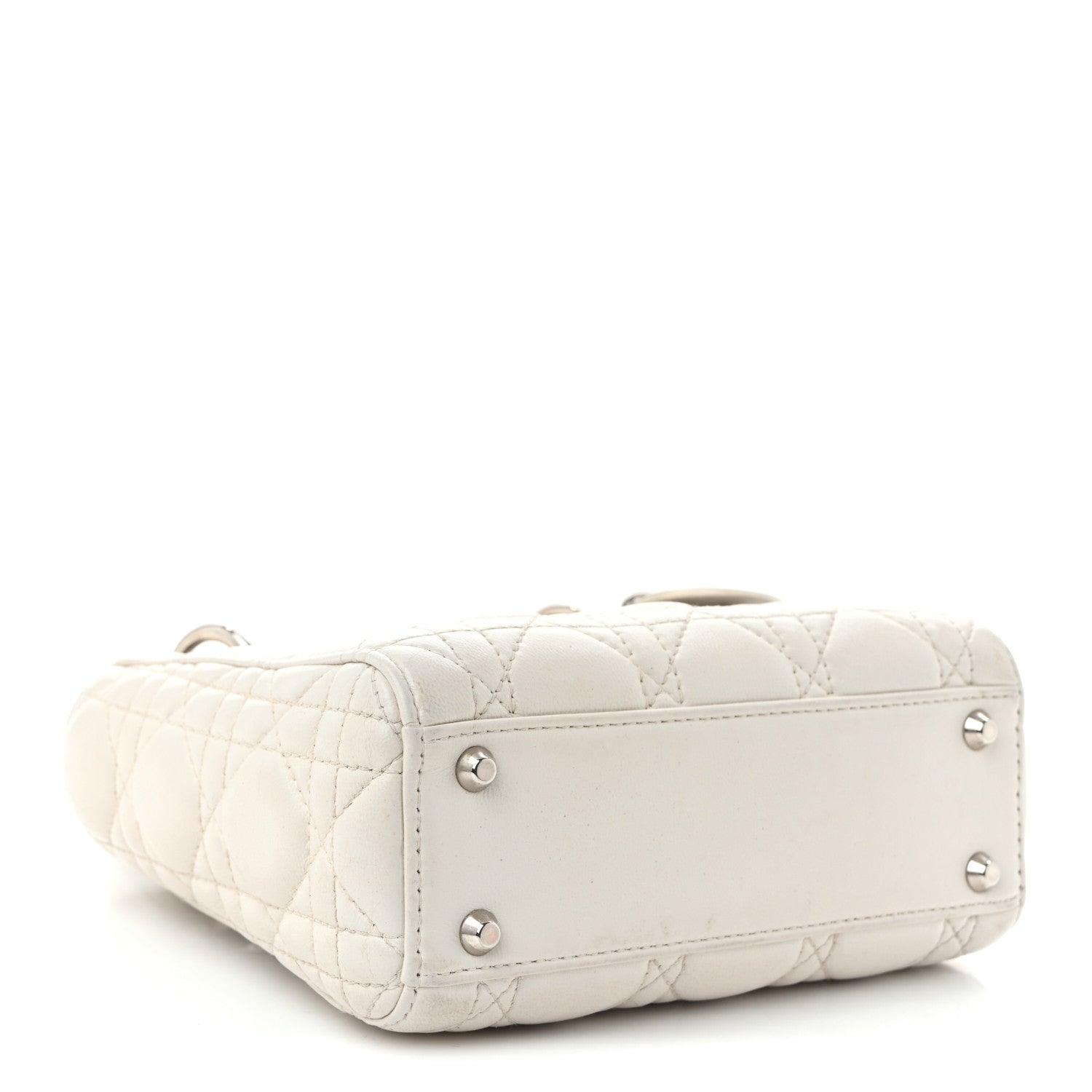 Christian Dior Lambskin Cannage Mini Lady Dior White 4 of 11
