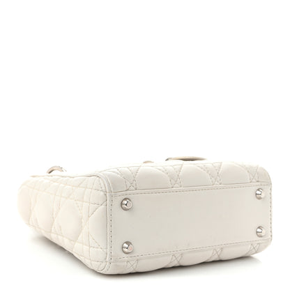 Christian Dior Lambskin Cannage Mini Lady Dior White 4 of 11