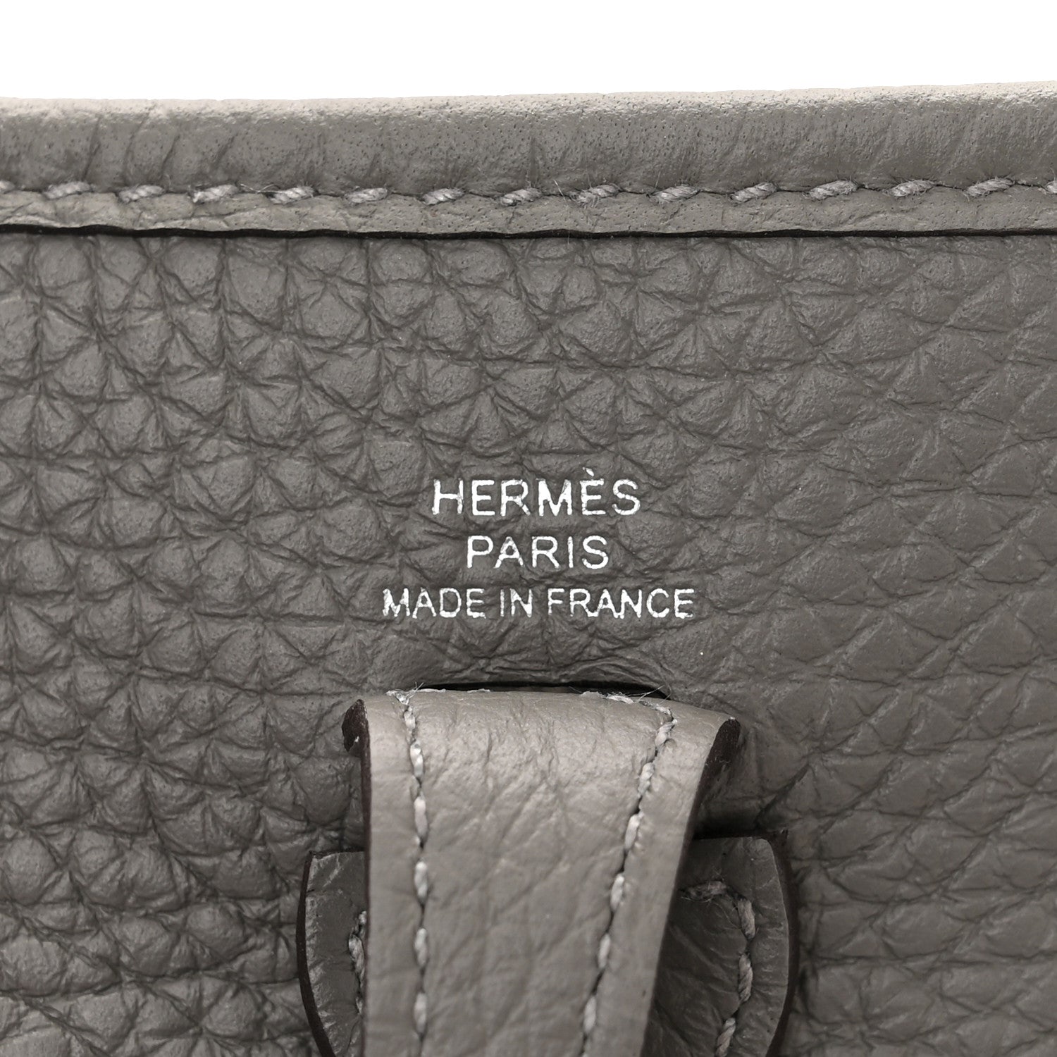Hermes Taurillon Clemence Evelyne TPM Gris Meyer 6 of 11