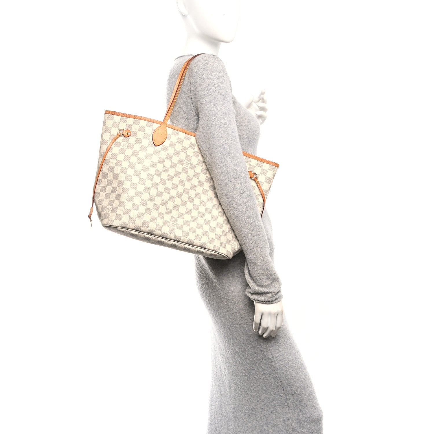 Louis Vuitton Damier Azur Neo Neverfull MM Rose Ballerine 2 of 10
