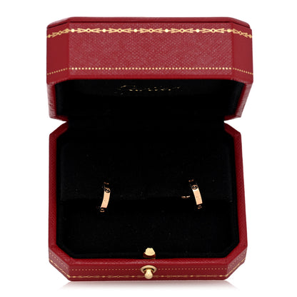 Cartier 18K Pink Gold Small LOVE Hoop Earrings 5 of 5