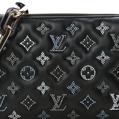 Louis Vuitton Lambskin Crystal Embellished Monogram Coussin BB Black 7 of 10