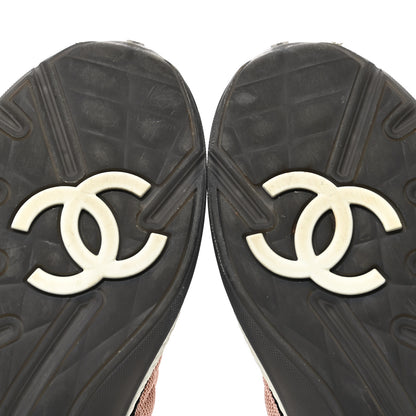 Chanel Mesh Suede Calfskin Quilted Sneakers 39 Pink Beige 7 of 11