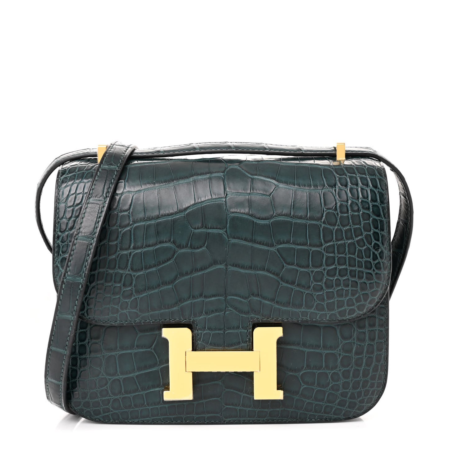 Matte Alligator Constance 18 Vert Cypress