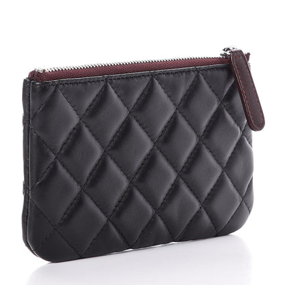 Chanel Lambskin Quilted Small Cosmetic Case Black 3 of 8