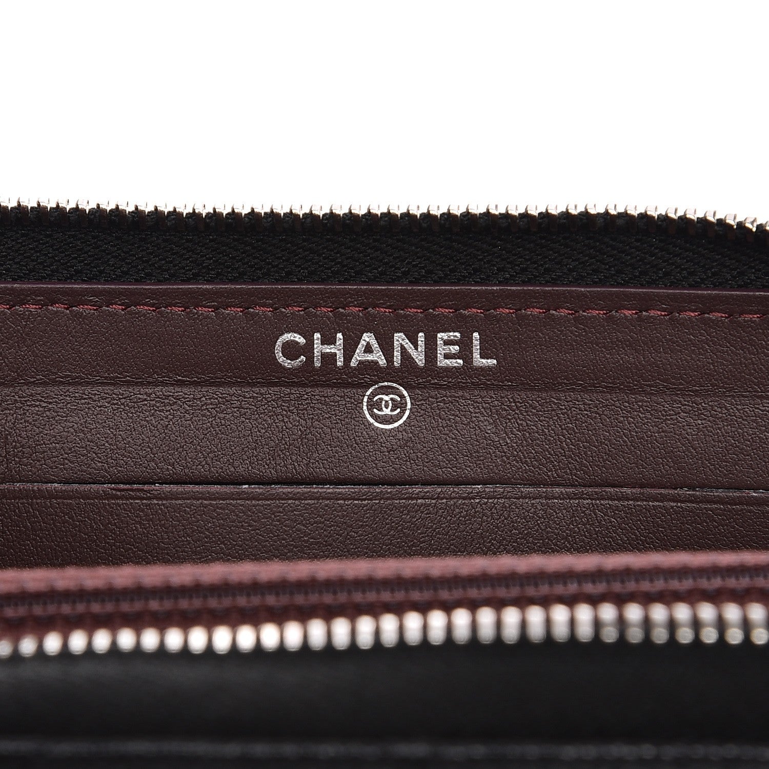 Chanel Caviar Quilted Small Zip Around Wallet Black 6 of 9