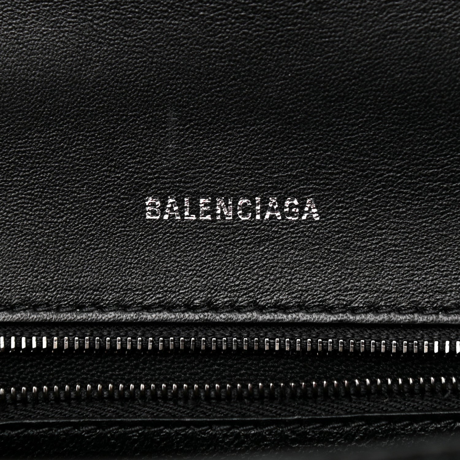 Balenciaga Shiny Calfskin Monochrome Crocodile Embossed Small Hourglass Top Handle Bag Black 6 of 8