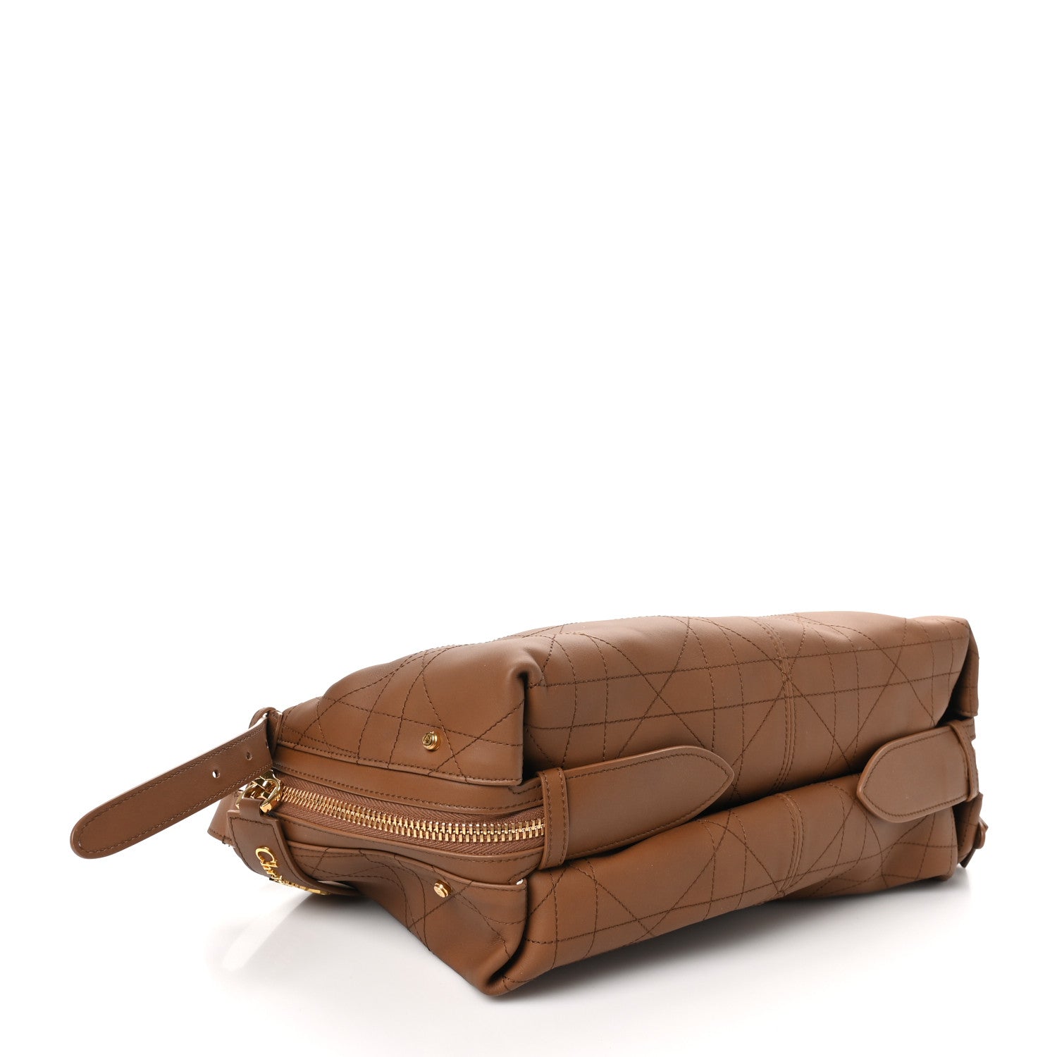Christian Dior Calfskin Macrocannage Medium D-Journey Bag Camel 4 of 10