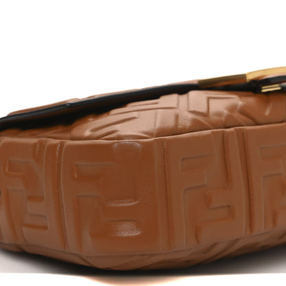 Fendi Nappa FF 1974 Embossed Baguette Brandy 9 of 11