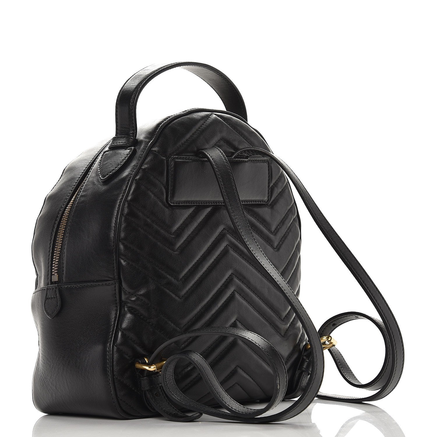 Gucci Calfskin Matelasse GG Marmont Backpack Black 4 of 10