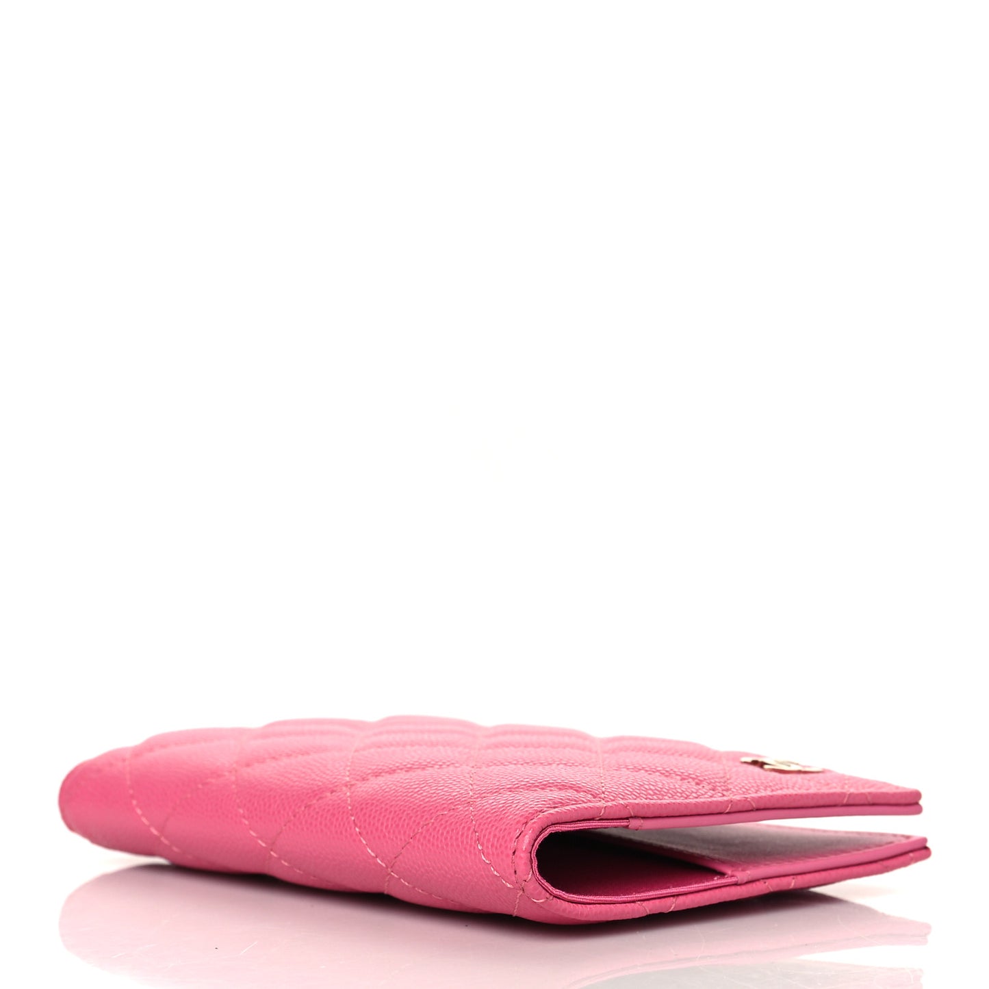 Caviar Quilted Passport Holder Pink