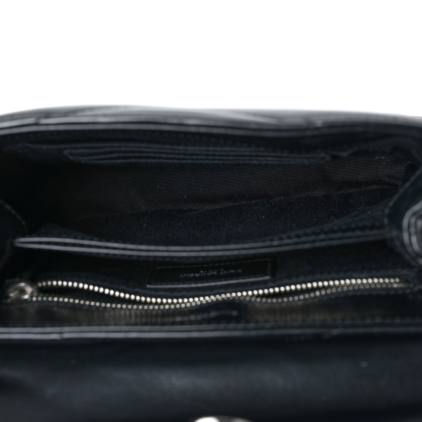 Calfskin Y Quilted Monogram Toy Loulou Crossbody Bag Black