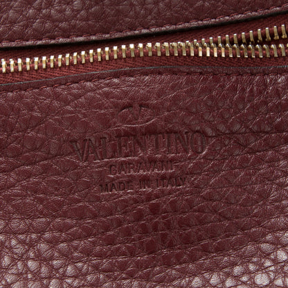 Valentino Garavani Pebbled Calfskin Medium Rockstud Tote Cremisi 6 of 8