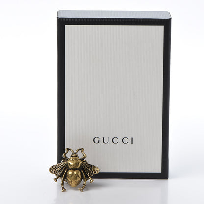 Gucci Metal Enamel Bee Ring 6.75 Aged Gold 3 of 3