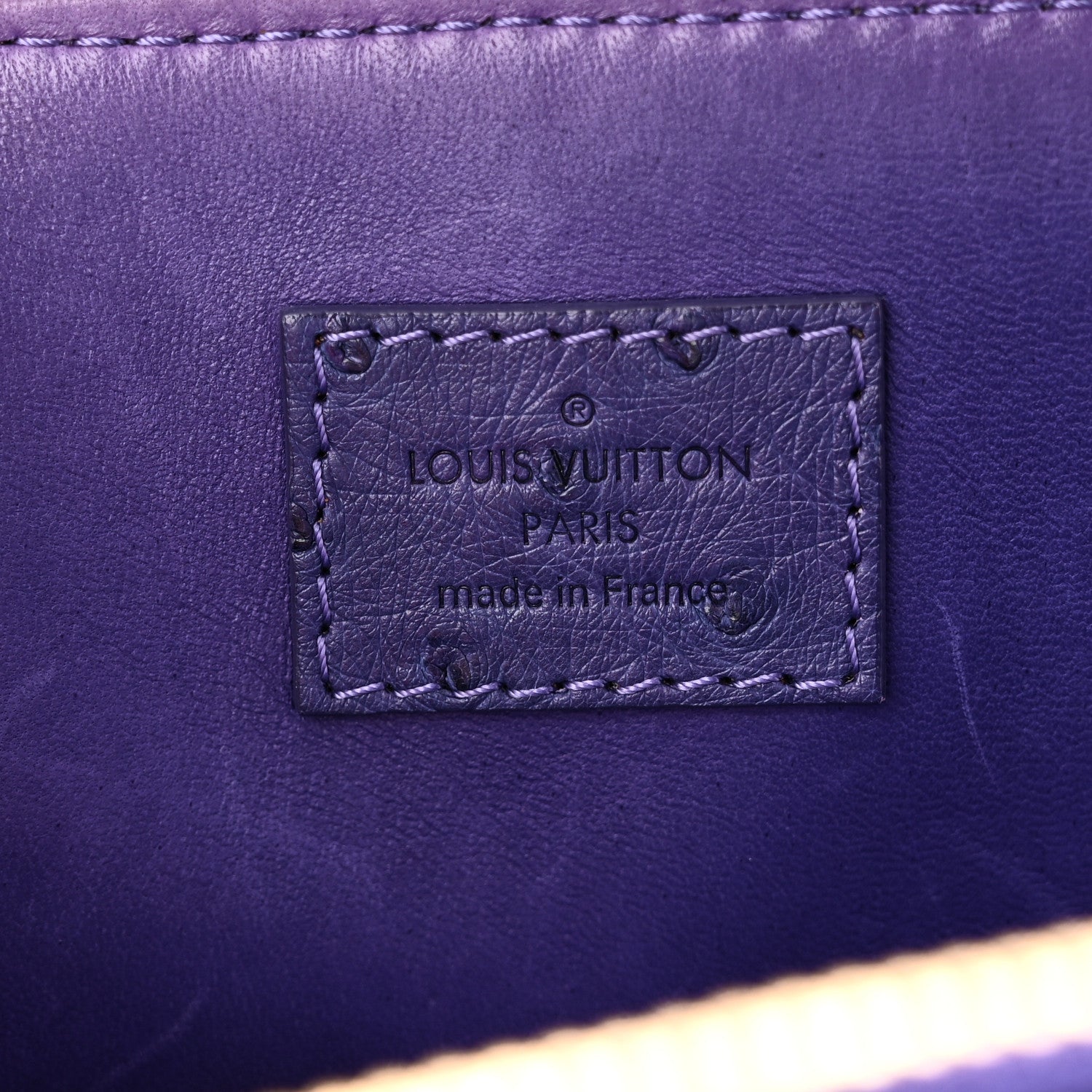Louis Vuitton Ostrich Alma PM Indigo 6 of 9