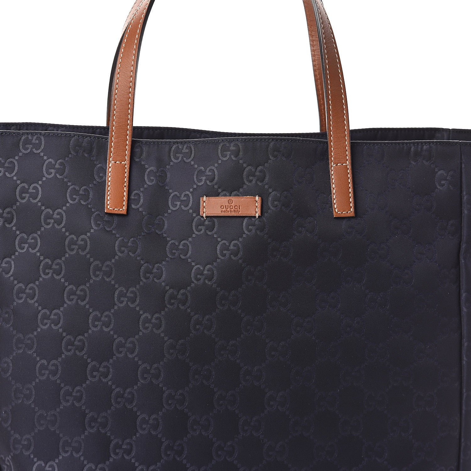 Gucci Nylon Monogram Medium Tote Navy 7 of 9