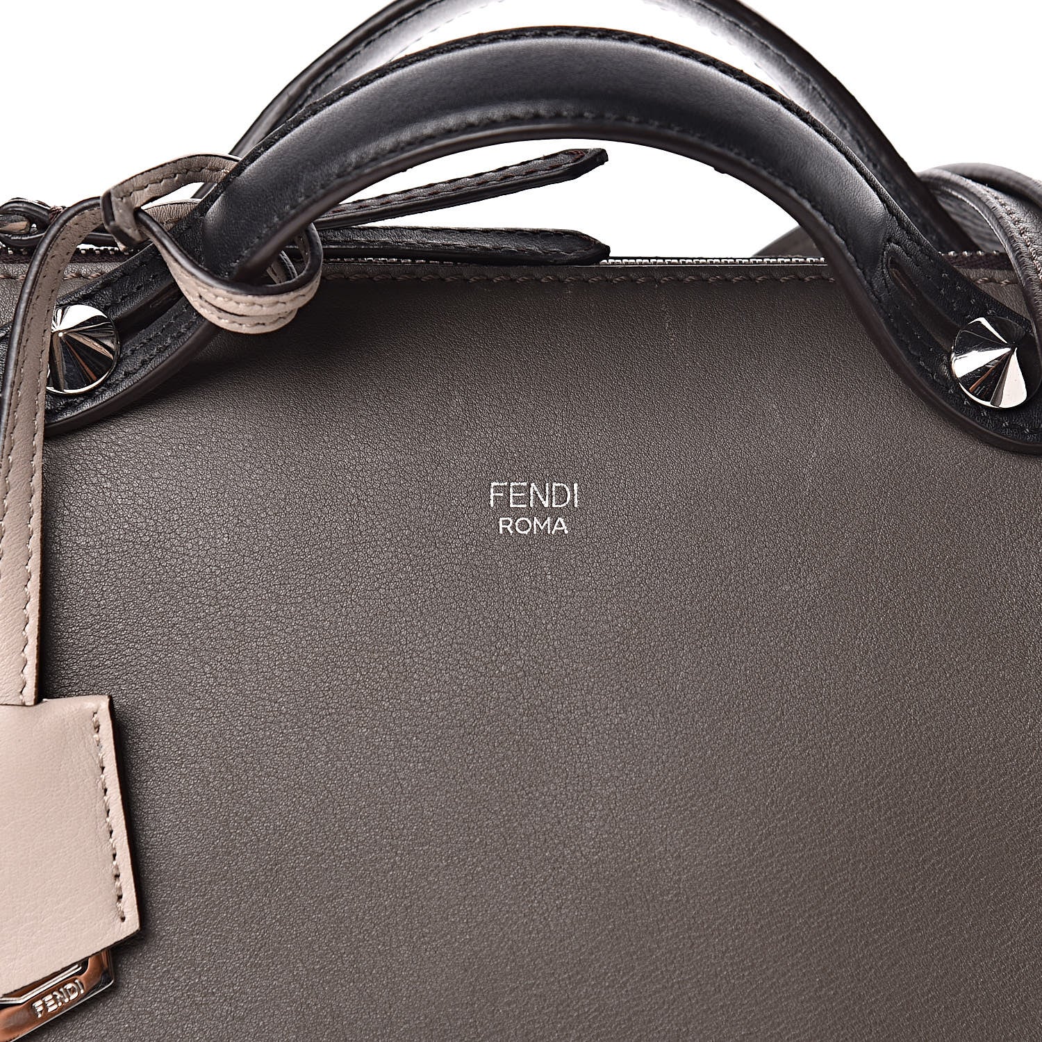 Fendi Vitello Dolce 4 Color Medium By The Way Boston Bag Carbone Grigio Polvere Multicolor 13 of 15
