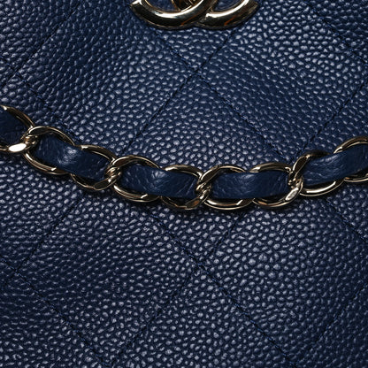 Chanel Caviar Quilted Small City Walk Hobo Navy Blue 8 of 10