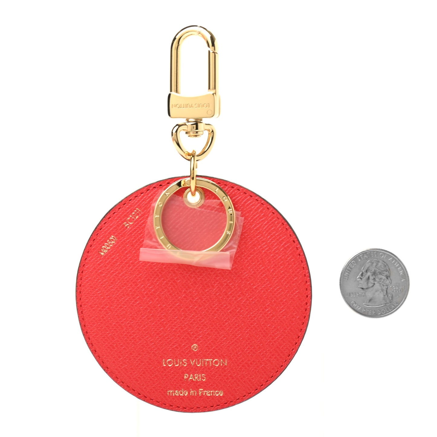 Monogram 2021 Christmas Animation London Bag Charm Key Ring Red