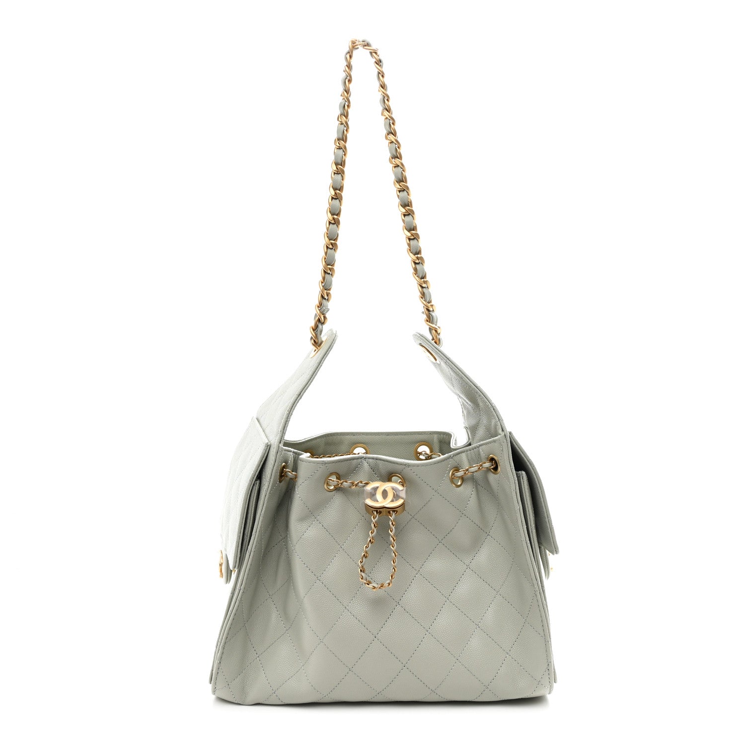 Chanel Caviar Quilted Small Chanel 25 Handbag Light Green 1 of 11