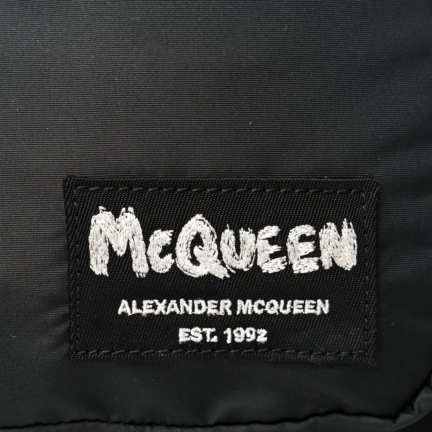 Canvas Logo-Embroidered Messenger Bag Black