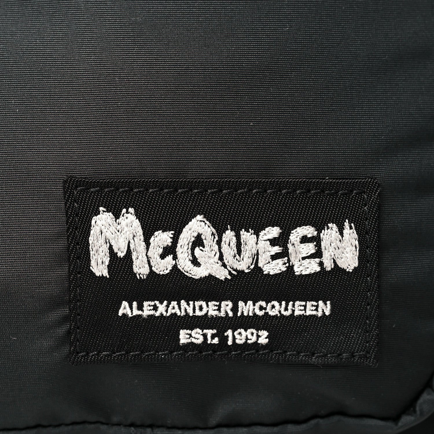 Alexander McQueen Canvas Logo-Embroidered Messenger Bag Black 9 of 11