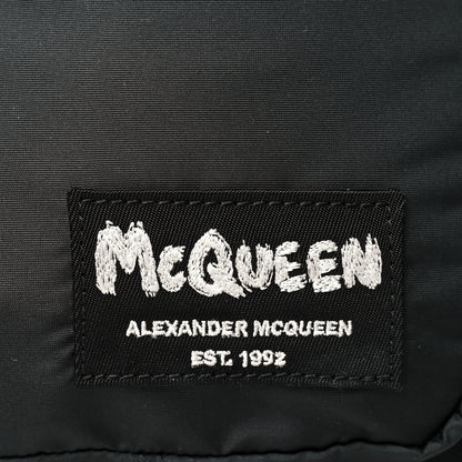Alexander McQueen Canvas Logo-Embroidered Messenger Bag Black 9 of 11