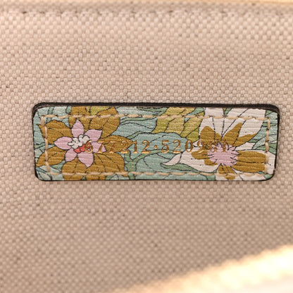 Gucci New Shangai Calfskin Tiger Savanah Web Mini Horsebit 1955 Top Handle Bag Chalky White Multicolor 7 of 10