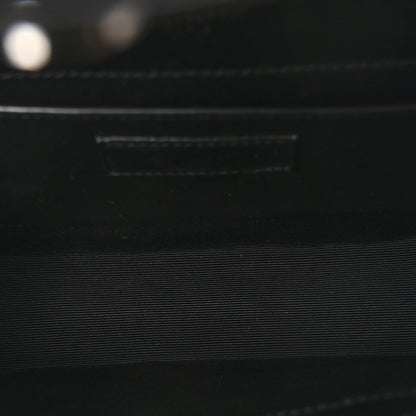 Saint Laurent Grain De Poudre Textured Mixed Matelasse Triquilt Medium Monogram Monochrome Satchel Black 9 of 22