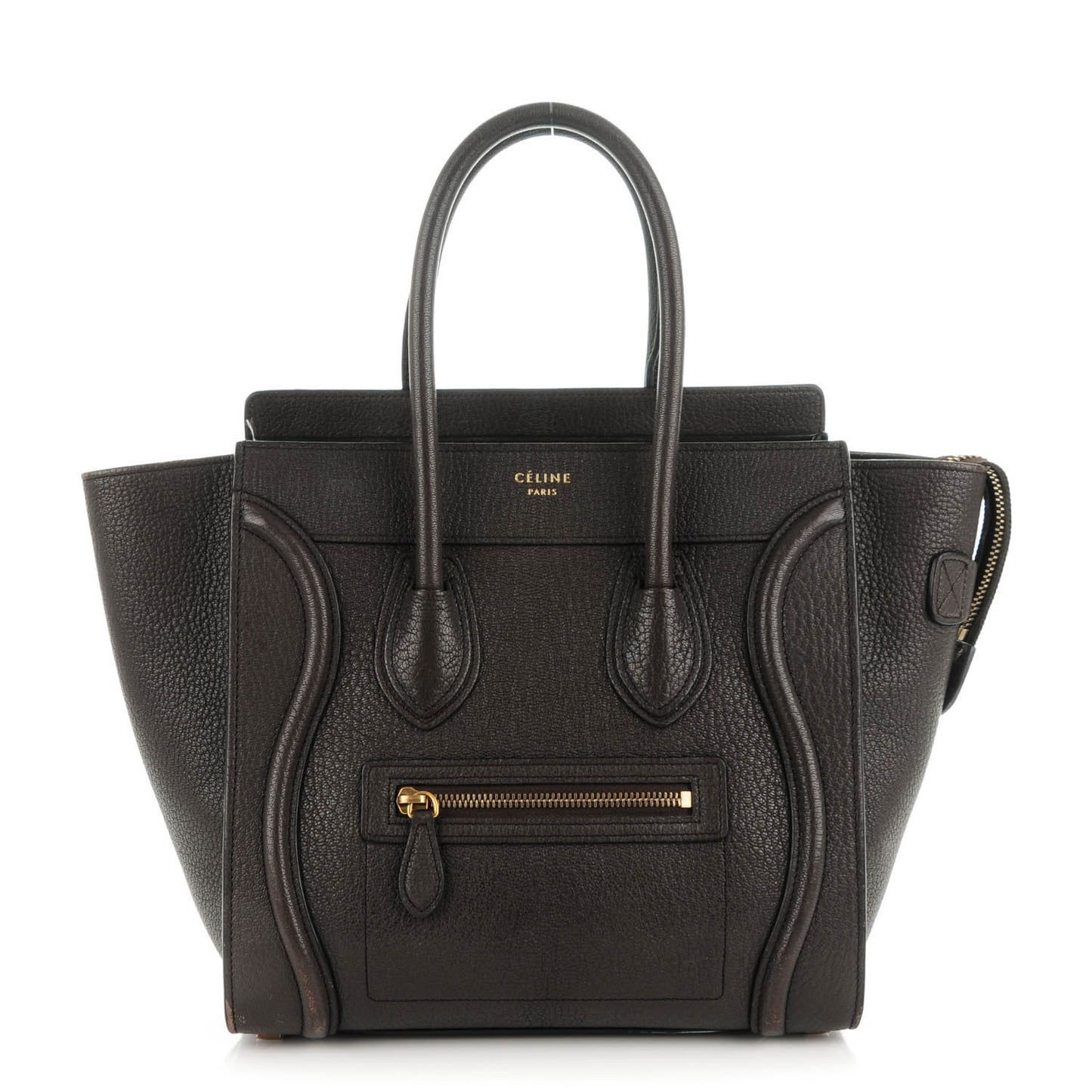 Goatskin Micro Luggage Dark Taupe