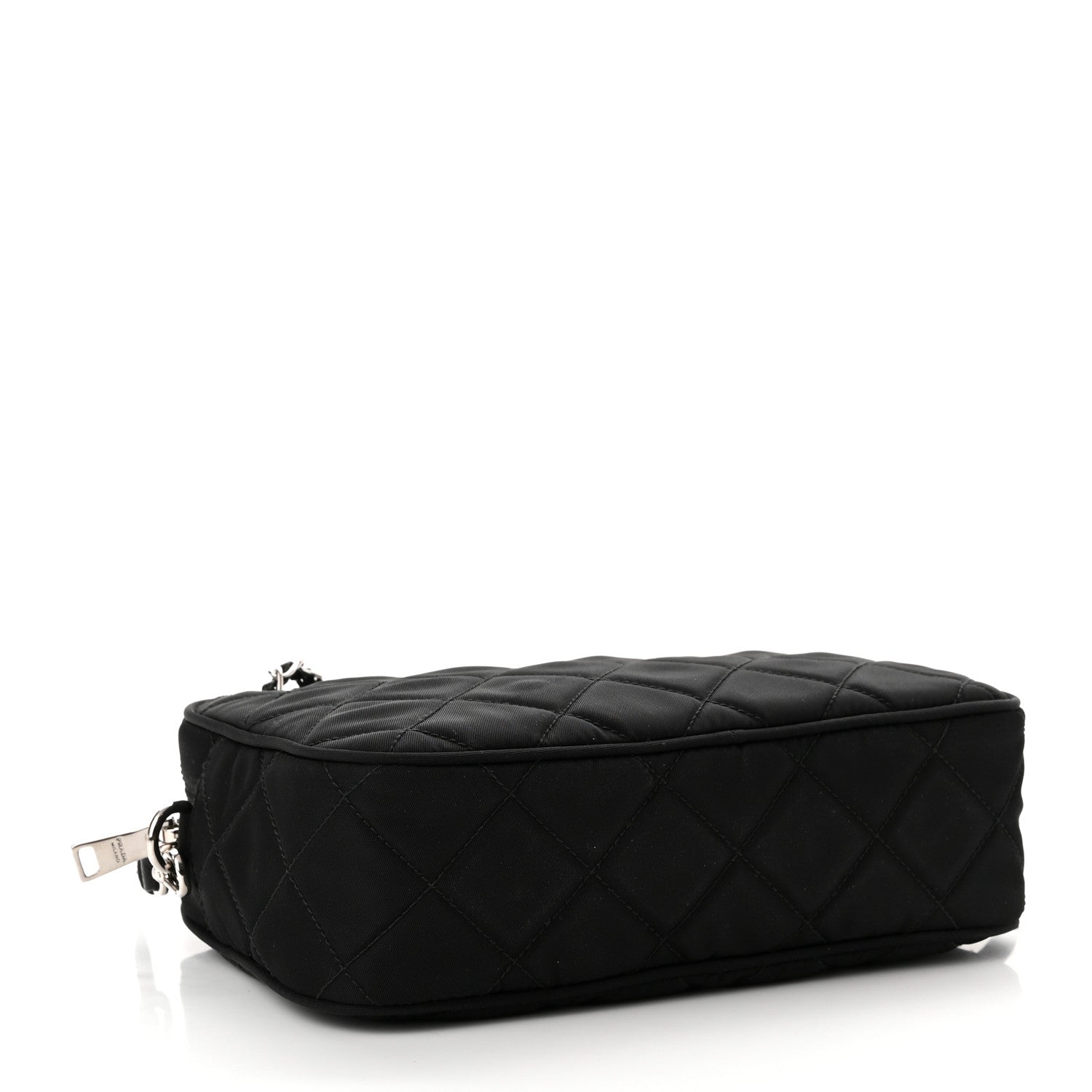 Prada Nylon Tessuto Impuntu Quilted Bandoliera Crossbody Bag Black 3 of 9