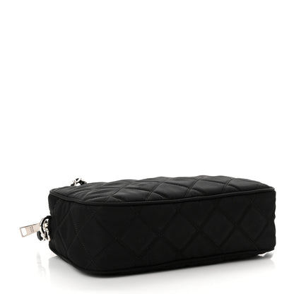 Prada Nylon Tessuto Impuntu Quilted Bandoliera Crossbody Bag Black 3 of 9