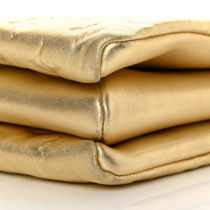 Louis Vuitton Lambskin Embossed Monogram Coussin PM Gold 11 of 14