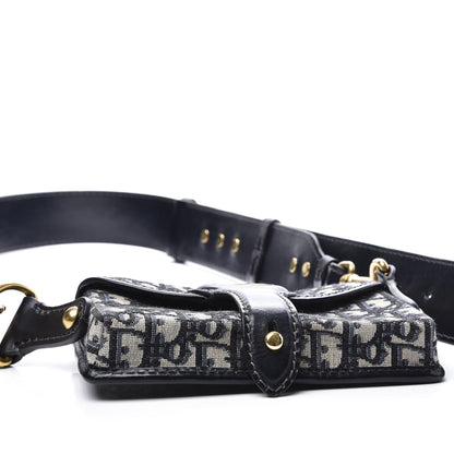 Christian Dior Oblique Flap Bag Navy Blue 3 of 11